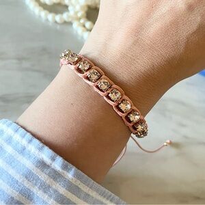 Tory Burch Pink Rhinestone Bracelet